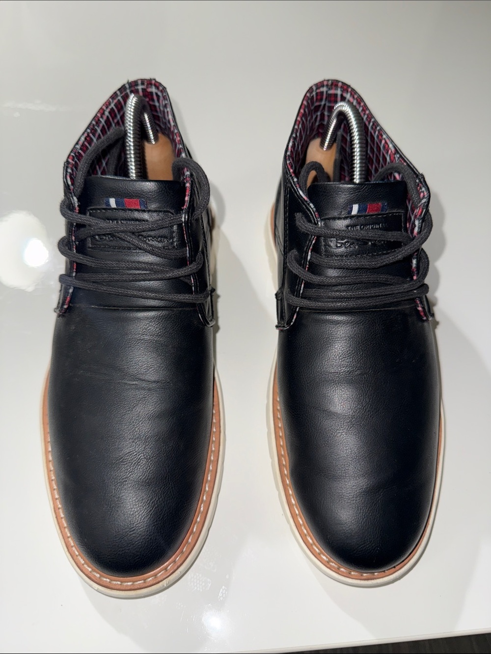 BEN SHERMAN BLACK DRESS SHOES SHORT BOOTS CHUKKA BOOTS MENS ANKLE BOOTS Sz 7.5